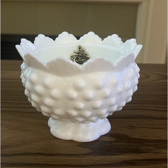 Vtg Fenton Hobnail Candle Holder - Picture 1 of 11